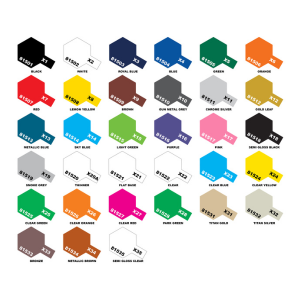 Tamiya X Paint Chart